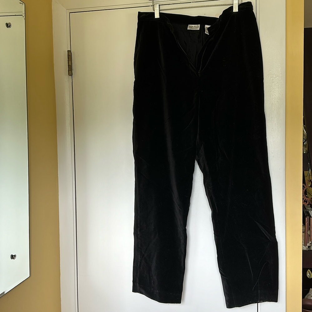 Women’s soft fuzzy pants, not sure what the material is.